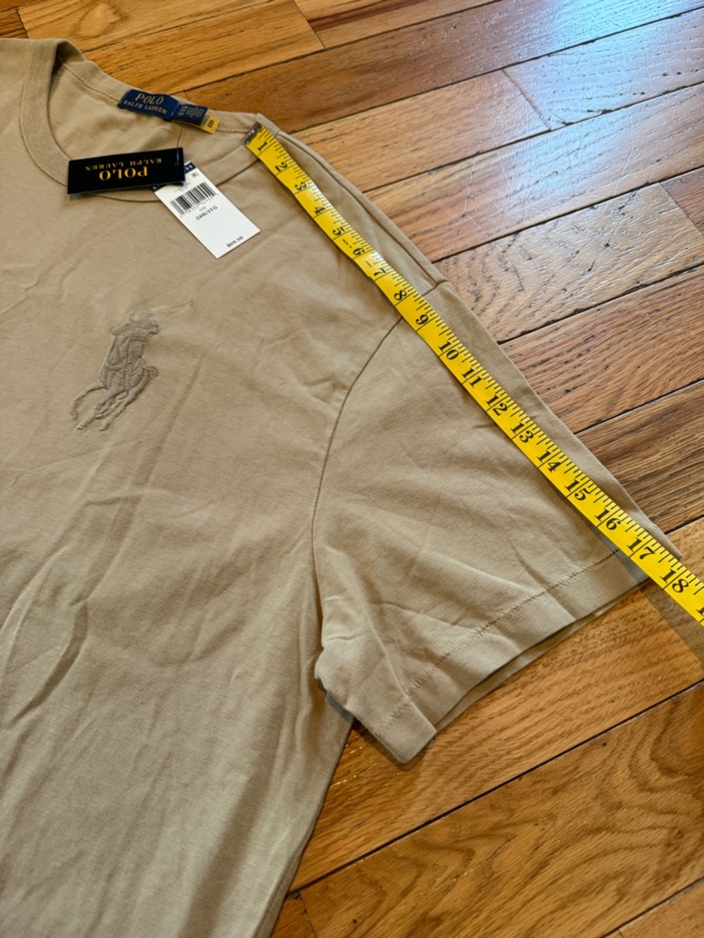 Polo Ralph Lauren Beige Embroidered BIG PONY Classic Fit T Shirt Men’s Size 3XB - Picture 11 of 13